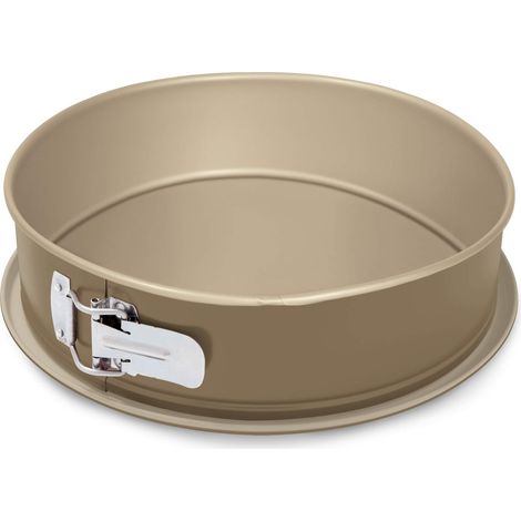 Guardini, Tortiera apribile 1 fondo Ø 28 cm, Fondo Salvagoccia, Acciaio con rivestimento antiaderente, Champagne e Bronzo, Made in Italy, Linea Gold Elegance (1/4)