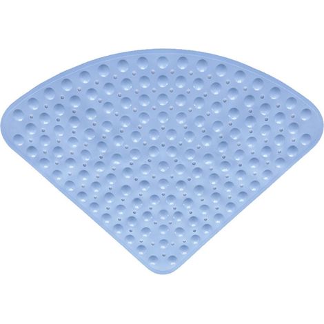 Rutschfeste Eckduschmatte – 80 x 80 cm Eckduschmatte für die Dusche im Innenbereich, Eckduschmatte mit Saugnapf, blau