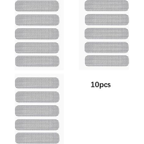 Lot de 10 bandes Velcro pour moustiquaires de portes et fenêtres, autocollants de réparation pour trous et ouvertures, pour moustiquaires et drains (1/5)