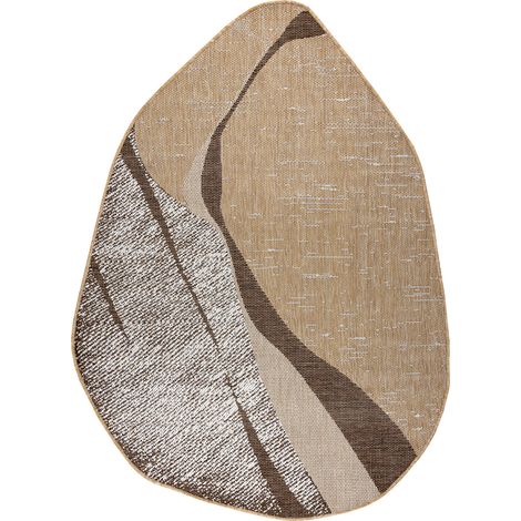 ORGANIC 2739 sisal carpet Stone natural / ecru – modern irregular shape beige 240x330 cm