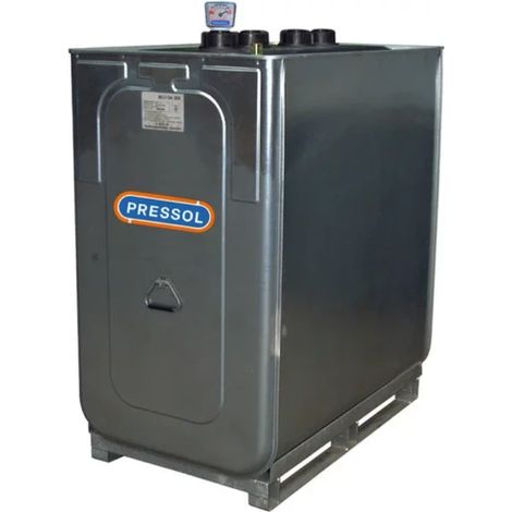 Pressol – Citerne double paroi 750 L pour gasoil et fuel – Jauge mécanique – Indicateur de fuite – Pieds palettes en acier démontables
