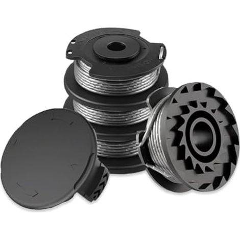 4 Bobine Rechange pour Coupe Bordure,Pour Bosch ART 23 SL/ART 26 SL/ART 2300/ART 23-28/ART EASY(F016800569/F016800385),avec 1 pièce Couvercle(F016F04557),pour tondeuse à gazon Bosch (1/5)