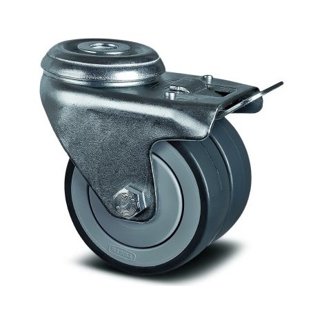 Roulette double pivotante - blocage total - pare-fils - Agila Twin