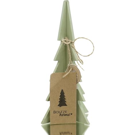 Boltze Weihnachtsdeko Tannenbaum Ceti M Hellgrün 22,5 cm - Holz (1/2)
