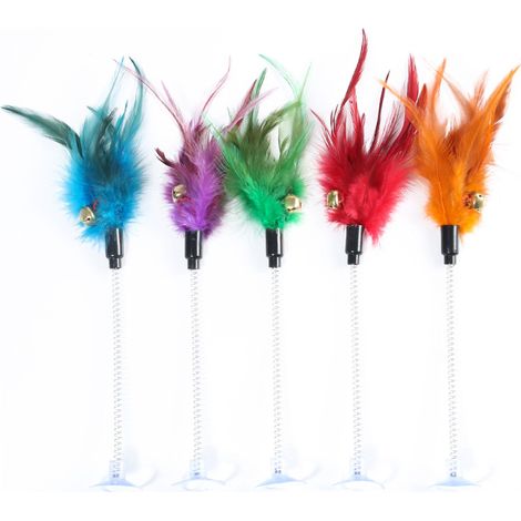 Jouet pour animaux de compagnie en 5 pièces, en forme de poulet interactif et amusant, avec plumes et fourrure. (1/5)