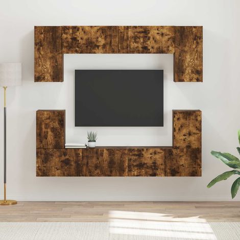 TV-Schrankset 5 pcs Geräucherte Eiche Holzwerkstoff (1/5)