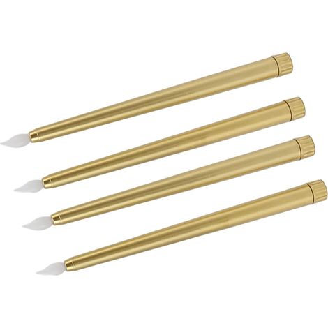 Bougie LED, éclairage Chaud sans Fumée, 4 Pièces, Belles Bougies Coniques LED Réutilisables, Respectueuses de l'environnement pour la fête. (Or) (1/5)