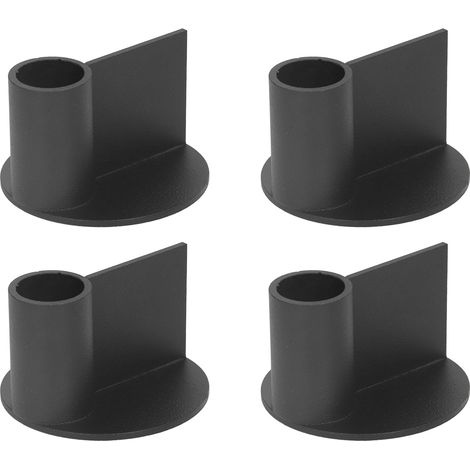 4 Bougeoirs Taper Noirs Fini Mat Antirouille Poli, Supports Bougies Longues pour Mariage Décoration de Table (1/5)