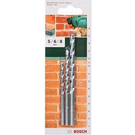 BOSCH - SET 3 PUNTA PER PIETRA 5/6/8 (1/4)
