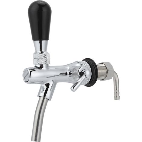 Robinet de bière réglable en laiton chromé et acier inoxydable avec filetage G5/8 po et accessoires pour fûts de bière (1/5)