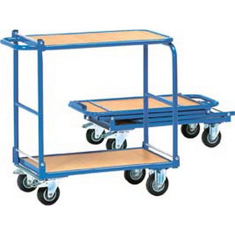 Tubo Carrello In Acciaio Con Pieghevole Piattaforma Tavolo, Portata: 150 Kg, Dimensioni 900 X 470 X 900 Mm Vassoio 720 X 450 Mm, Diametro Della Ruota: 125 Mm