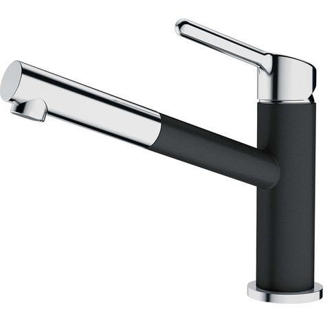 Franke Orbit - Grifo de fregadero FC 3055.071 con caño extraíble, cromo/ónix 115.0623.057 (1/2)