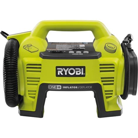 RYOBI - Compressore - Gonfiatore 18V - fino a 10,3 bar / fino a 210 L/min - Fornito con 3 ugelli di gonfiaggio - R18I-0 (1/5)