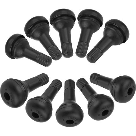 Lot 10 valves pneu TR415 à clipser – Tige caoutchouc courte, remplacement direct (1/5)