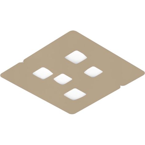 Plafonnier Giselle P/M 5Xgx53 Max 5X8W En Aluminium Taupe, Design Moderne Double Émission 120° Pour Intérieur - Gealuce (1/2)