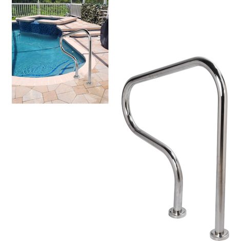 Main courante de piscine en acier inoxydable 304, main courante incurvée, main courante subaquatique, modèle renforcé, accessoires de balustrade trapézoïdale pour piscine, modèle surdimensionné/hors g (1/5)