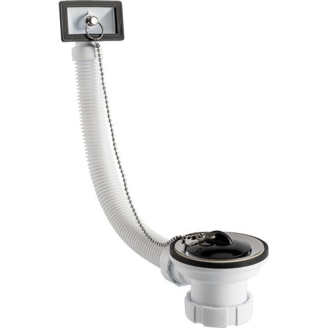 VÃ¡lvula Fregadero 70 mm 1 1/2" con Tubo Flexible Blanca  VÃ¡lvula de DesagÃ¼e para Fregadero (1/5)