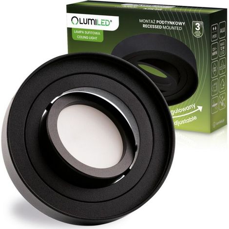 Spot Encastré - Orientable - Alu Noir - GU10 - Diamètre 20 mm - Format Midi (1/5)