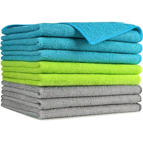 Panno in microfibra, asciugamano multiuso super morbido ad asciugatura rapida, panni per la pulizia ultra assorbenti e senza pelucchi per cucina e auto. (1/5)