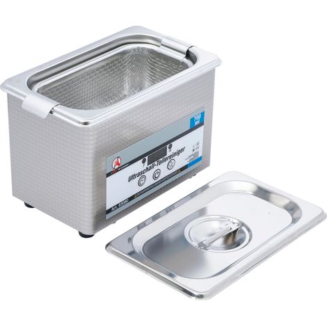 BGS Ultraschallreinigungsgerät - Ultraschallreiniger mit 42kHz, entfernt Verschmutzungen, Beschlägen, Kohlenstoff und Rost - ideal zur Werkzeug und Schmuck Reinigung - 700ml, 240V (1/5)