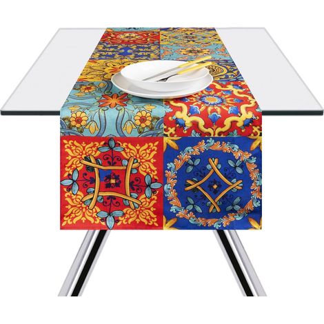 Excelsa Trinacria Tovaglia Runner da Tavola, 100% Cotone. 140 x 45 cm (1/2)