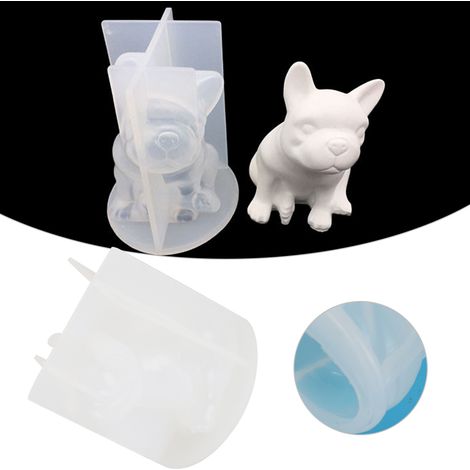Moule en Silicone pour Plâtre Décoratif - Forme Chien, Loisirs Créatifs et Aromathérapie (1/4)
