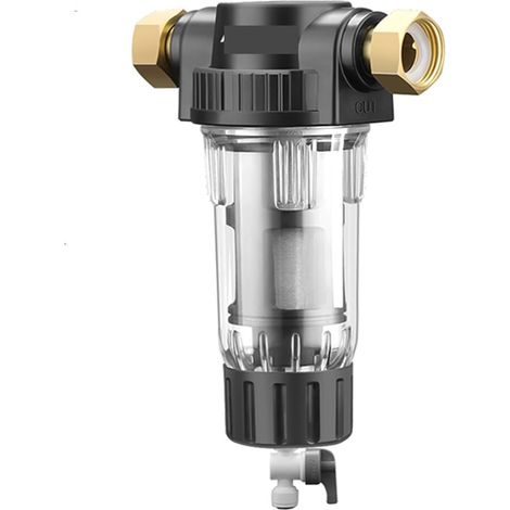 Système de filtre à eau Pré-filtre for toute la maison, filtre à eau sédimentaire, système de pré-filtre Central, lava à contre-courant, maille en acier inoxydable ( Color : Host and 3x Filter , Size (1/5)