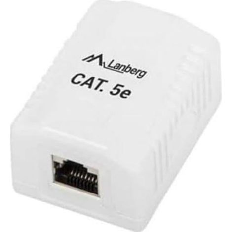 Boîtier De Données - RJ45 1 Port - Blindé Cat 5e - Pour Installation Réseau - Gris (1/2)
