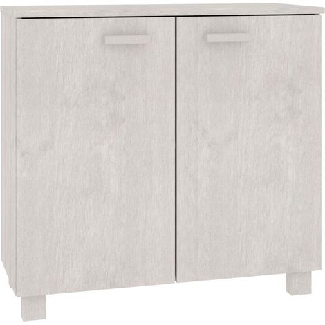 Sideboard/Anrichte/Buffet HAMAR Weiß 85x35x80 cm Massivholz Kiefer LXWW526050 (1/5)
