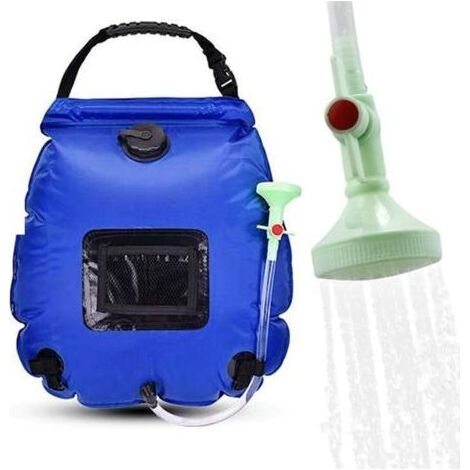 Sac de Douche Solaire Camping 5 gallon/20L - avec Pomme de Douche (1/5)