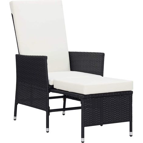 Maison Exclusive - Garten-Liegestuhl mit Auflagen Poly Rattan Sch (1/5)