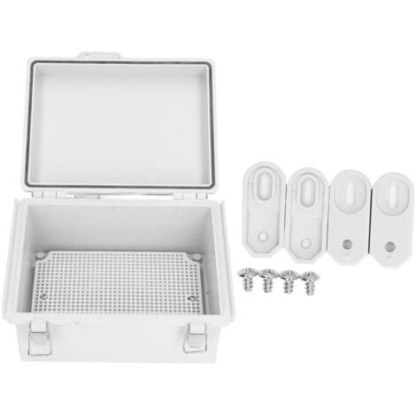 Boîtier de raccordement étanche en ABS, classe de protection IP67, adapté aux installations électriques bricolage intérieures et extérieures, dimensions 220 × 170 × 110 mm