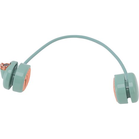 Ventilateur de cou rechargeable USB, double flux d'air, léger et pliable, idéal pour voyages et activités extérieures. (1/5)