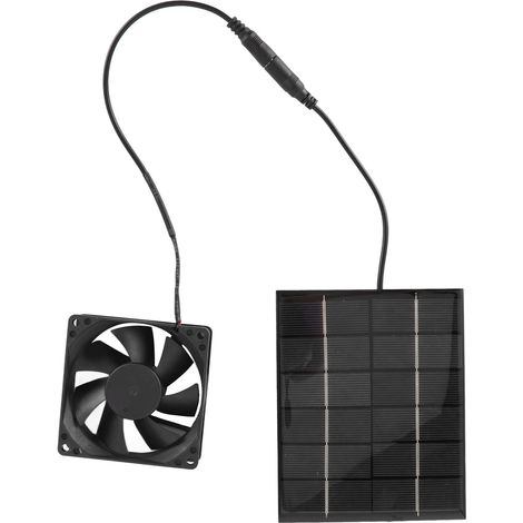 Ventilateur d'extraction d'air solaire, outil de dissipation de chaleur pour serre ou abri de jardin (1/5)