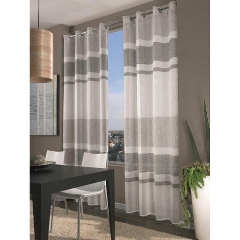Home Collection FAS129 Tenda Fascia, Poliestere, Grigio, 140x290 cm (1/3)