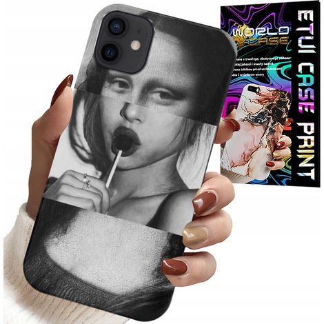 Funda para iPhone 13 mini - Mona Lisa con un diseño de piruleta a la moda (1/5)
