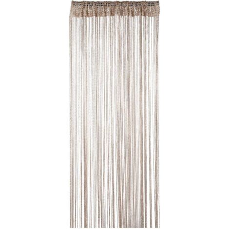 QORVA-90cm x 200cm ChampagneCorde Rideaux Paillette Frange Panneau Fly Écran Pièce Diviseur Gland Rideau pour Portes, Porte,Windows,Maison Décoration, Événement Décoration
