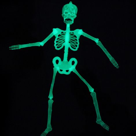 Squelette Lumineux Halloween 90cm Articulations Souples Décor Extérieur Effrayant Suspension