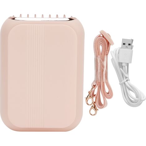 3-in-1 Tragbarer, blattloser Tischventilator – Mini-Nackenventilator mit USB-Aufladung für Zuhause und draußen – Rosa (1/5)