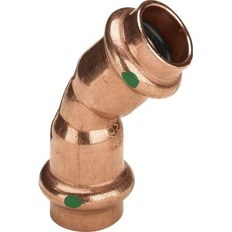 Crimpbare Kupferbogen 45° - Weiblich Weiblich ø16