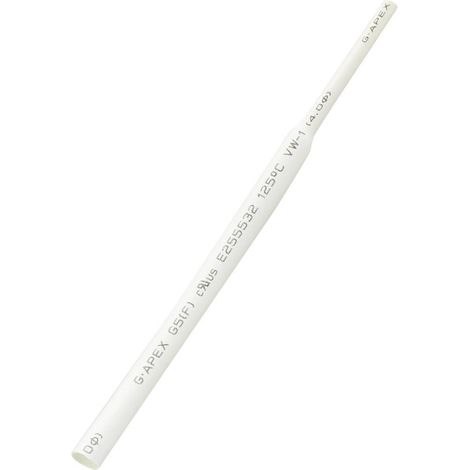 GUAINA TERMORETRAIBILE SENZA COLLA BIANCO 9 MM RAPPORTO DI RESTRINGIMENTO21 TRU COMPONENTS 1566764 B2G5-6 W 10 M (1/2)