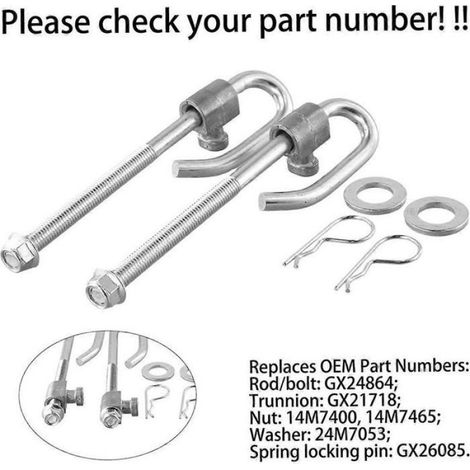 Kit de tige suspension levage plateau coupe GX24864 pour tondeuse à gazon John Dee Re (1/5)