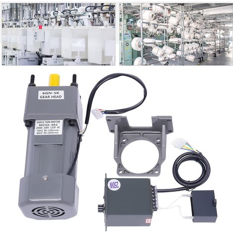 Elektromotor Einstellbarer Geschwindigkeit 220V 250W AC Gear Motor Elektromotor Getriebemotor mit Drehzahlregler 0-270 RPM (1/5)
