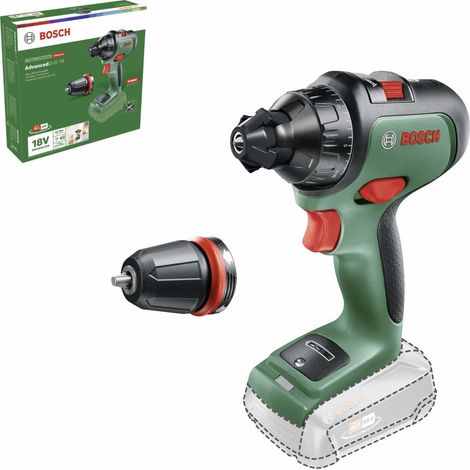 BOSCH AdvancedDrill 18 + 1 Bohrfutter Bohrschrauber – ohne Akku und Ladegerät – 06039B5009 (1/3)