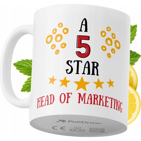 Lustige Kaffeetasse mit witzigem Textdesign für Marketingleiter – ideal für Geburtstage, Namenstage, Feiertage und besondere Anlässe. Hochwertige Tasse für Homeoffice und Arbeit. Farbe: Weiß, 330 ml. (1/5)