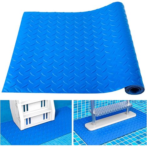 Große Poolleitermatte 40x90cm, rutschfeste Stufenschutzmatte, Ausführung für Aufstellpools 1 (1/5)