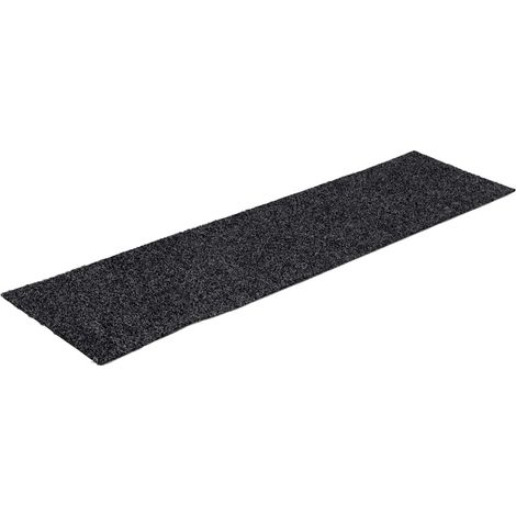 Stufenmatten Selbstklebend 15 Stk. 76x20 cm Dunkelgrau Rechteckig vidaXL
