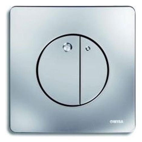 Plaque de commande WISA modèle QUADRO GAIA double volume, ABS chrome mat. (1/5)