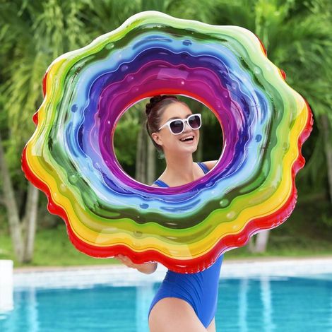 Trade Shop - Bestway Life Boyal Inflable Donut Rainbow Rainbow Piscina Natación - (1/5)