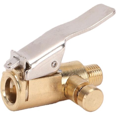 4-Piece Brass Tire Air Chuck Locking Nozzle Adapters with Improved Pressure Mechanism for Schrader Valve Tires for Cars, Trucks, and Bicycles (1/5)